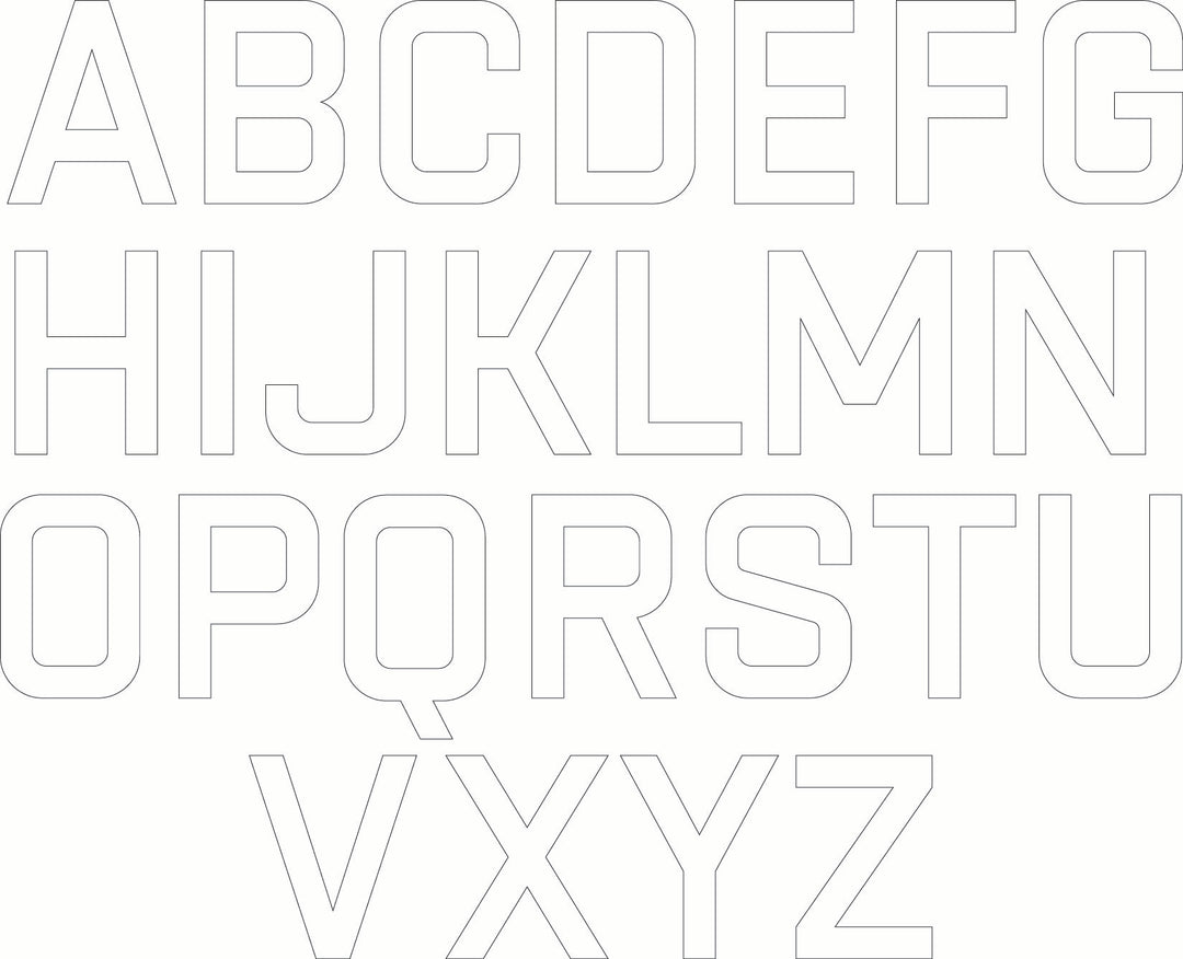 Kartonnen bedrukte letters en cijfers