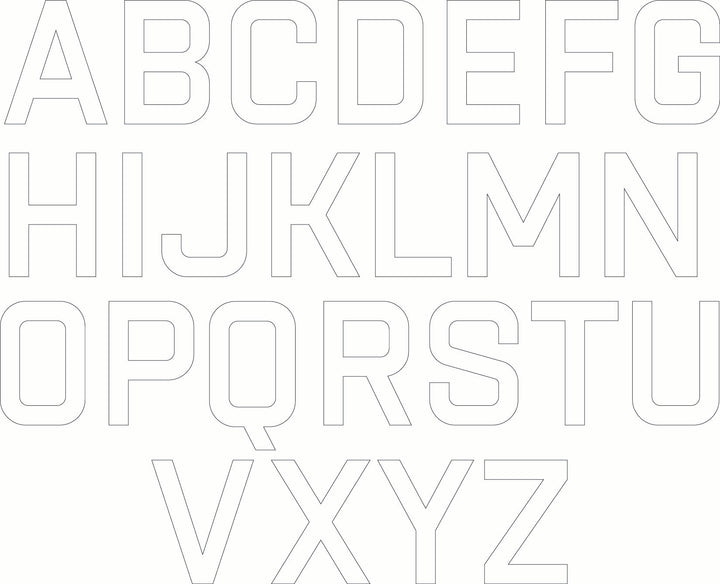 Kartonnen bedrukte letters en cijfers