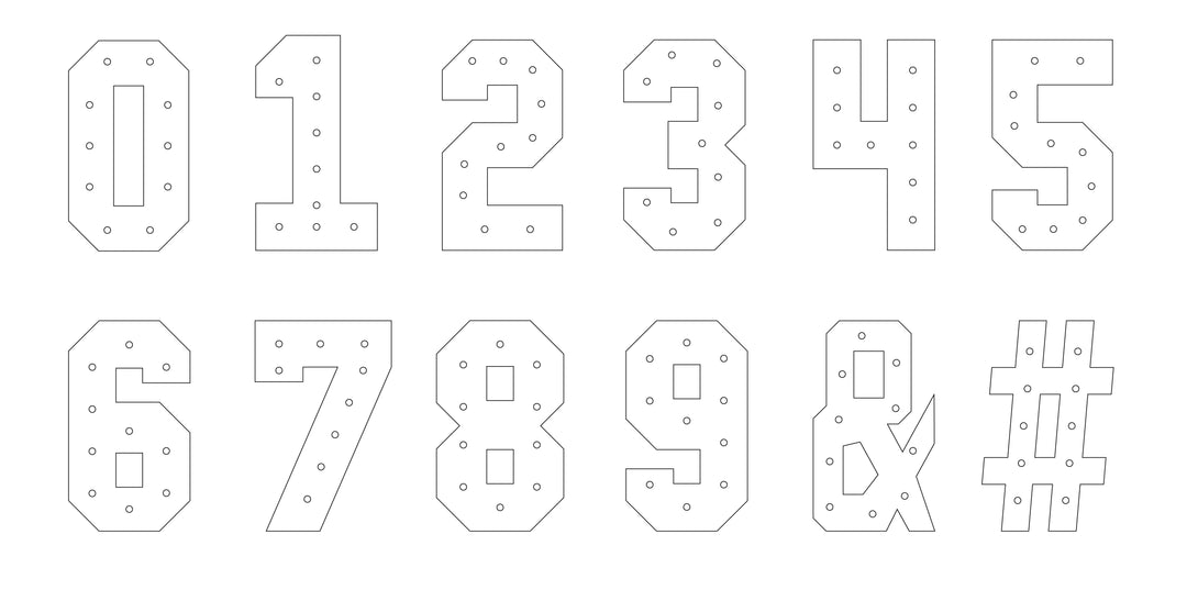 Kartonnen licht letters