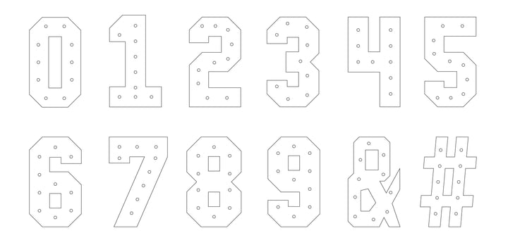 Kartonnen licht letters