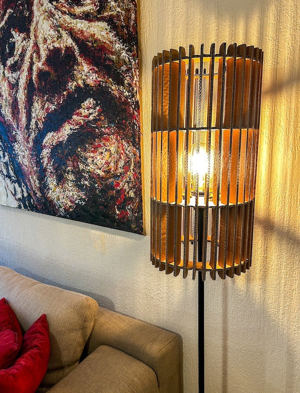 Cardboard nest lamp