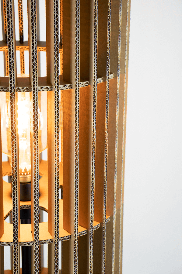 Cardboard nest lamp