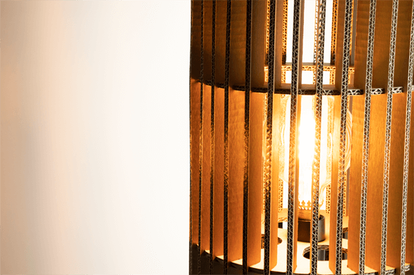 Cardboard nest lamp