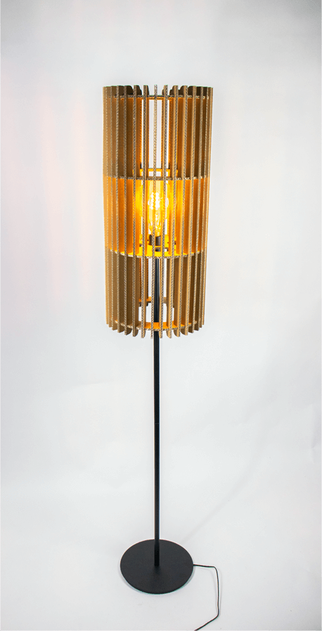 Cardboard nest lamp
