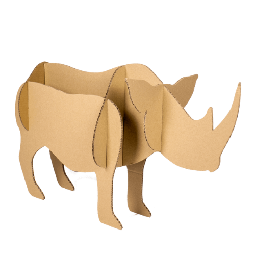 Nashorn aus Pappe