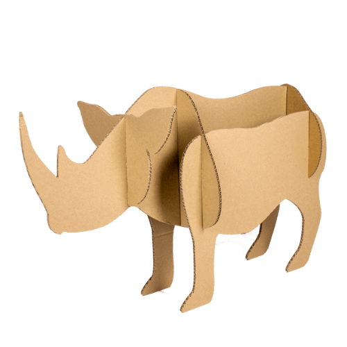 Nashorn aus Pappe