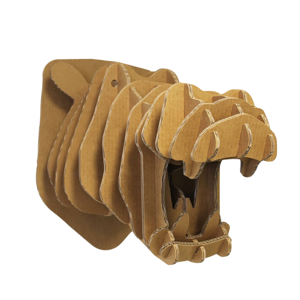 Nilpferdkopf aus Pappe