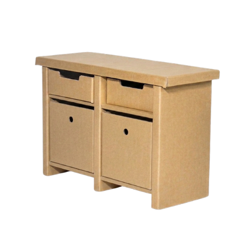Cardboard low open cabinet
