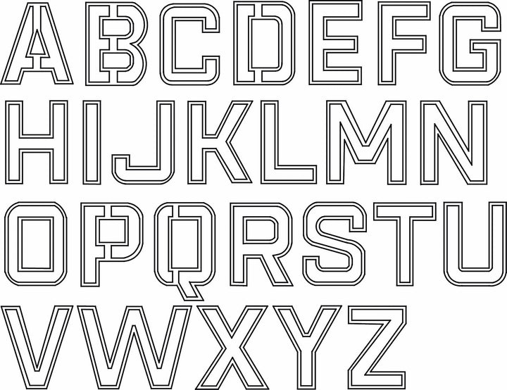 Cardboard open letters and numbers