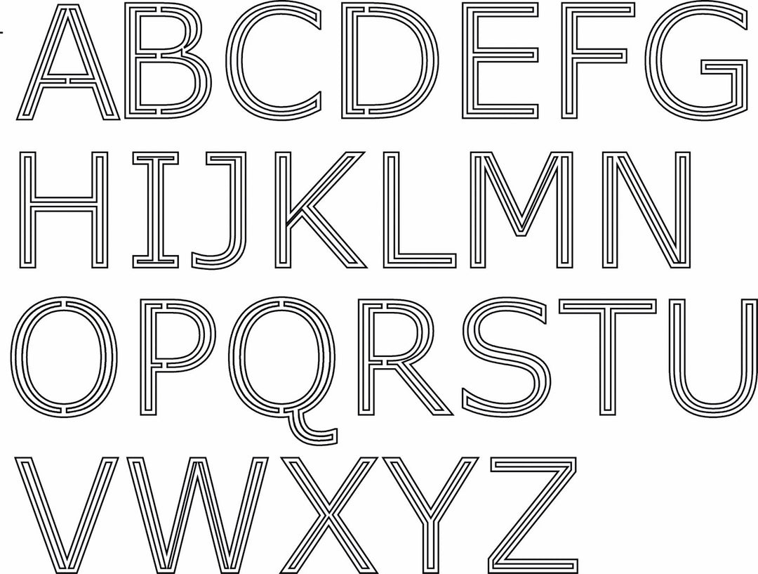 Cardboard open letters and numbers