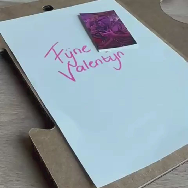 Cardboard heart photo frame