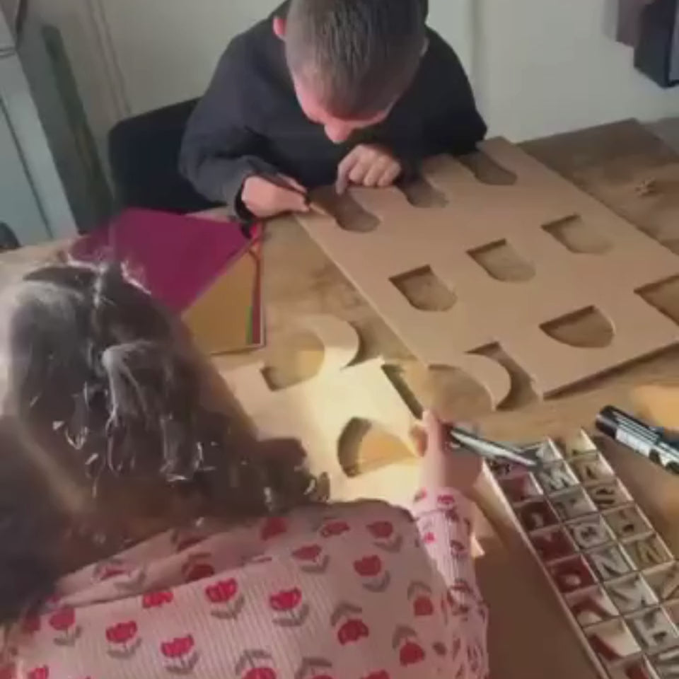 Cardboard Arabic window decoration