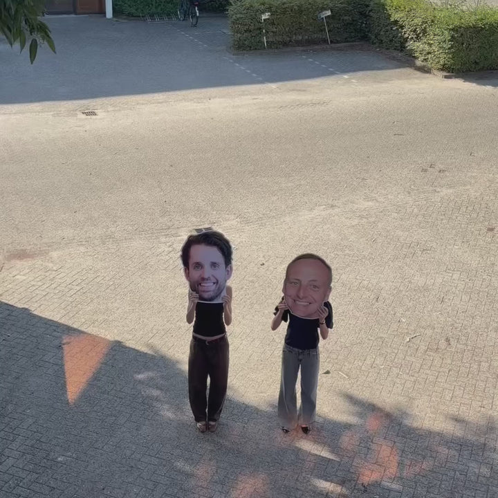Kartonnen uitsnede hoofd op maat