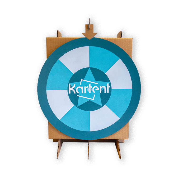 Glücksrad aus Karton bedruckt