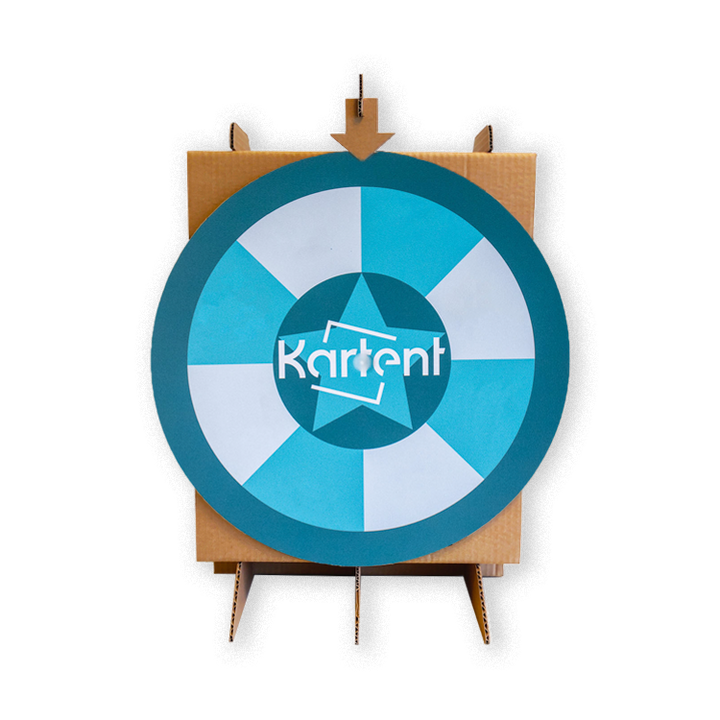 Glücksrad aus Karton bedruckt