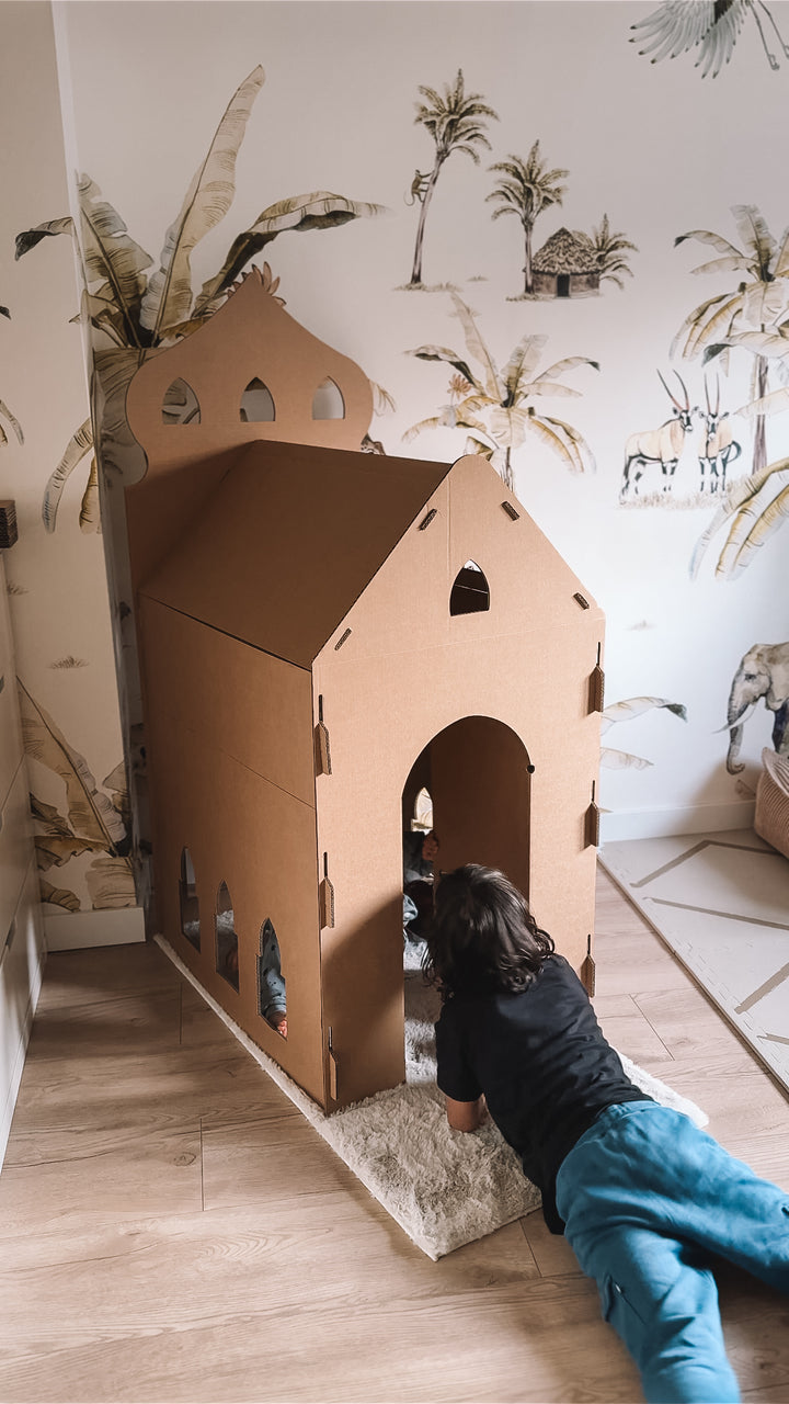 Cardboard arabic playhouse