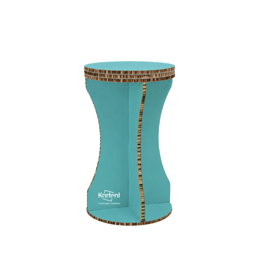 Cardboard printed round bar stool