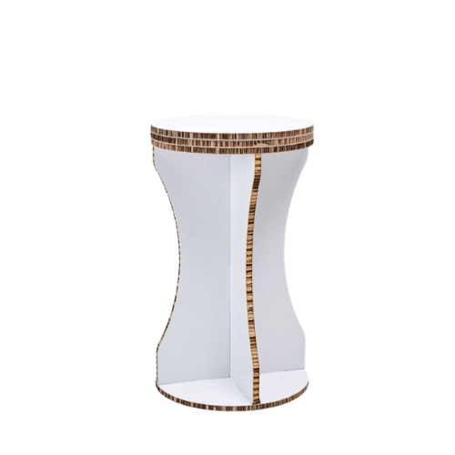 Cardboard printed round bar stool