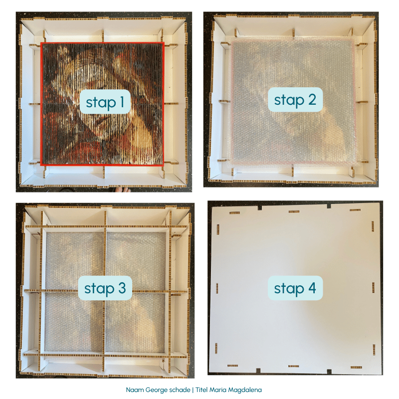 Kartonnen schilderij verzendbox op maat