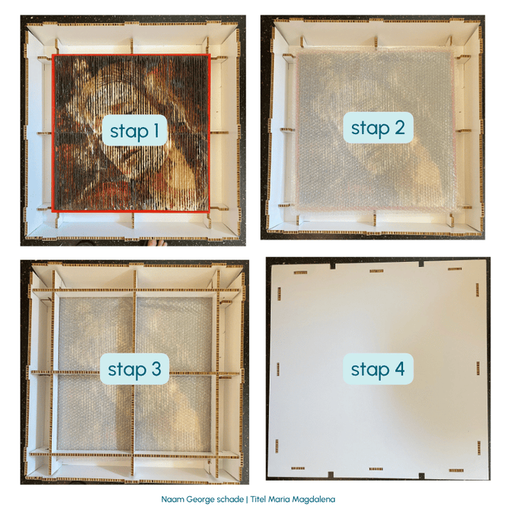 Kartonnen schilderij verzendbox op maat
