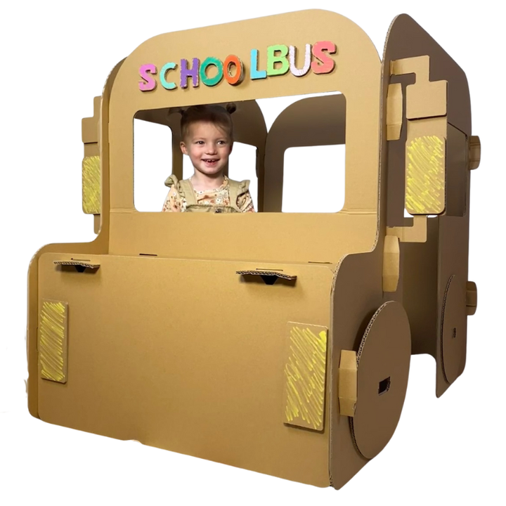 Schulbus aus Pappe