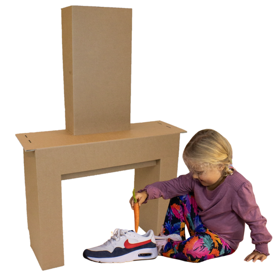 Kartonnen schoorsteen