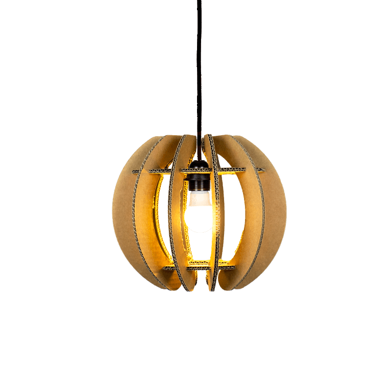Kartonnen skanderborg lamp