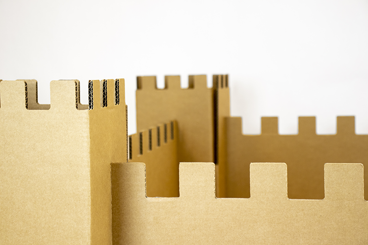 Cardboard play castle