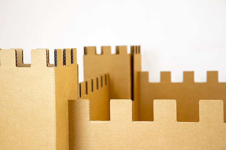 Cardboard play castle