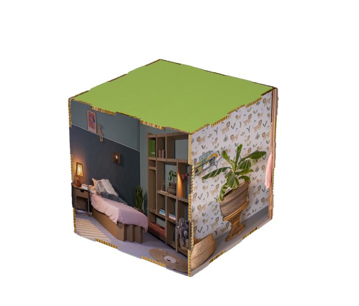 Cardboard Printed Honeycomb Stacking Cube