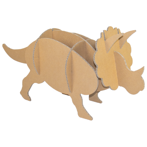 Kartonnen triceratops dinosaurus