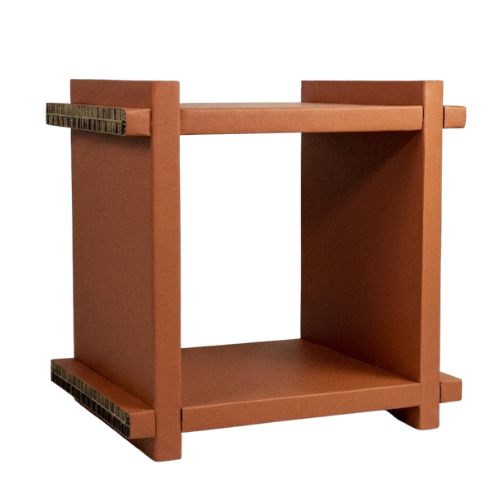 Custom cardboard compartment closet
