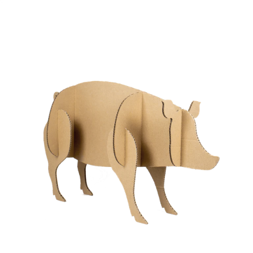 Schwein aus Pappe