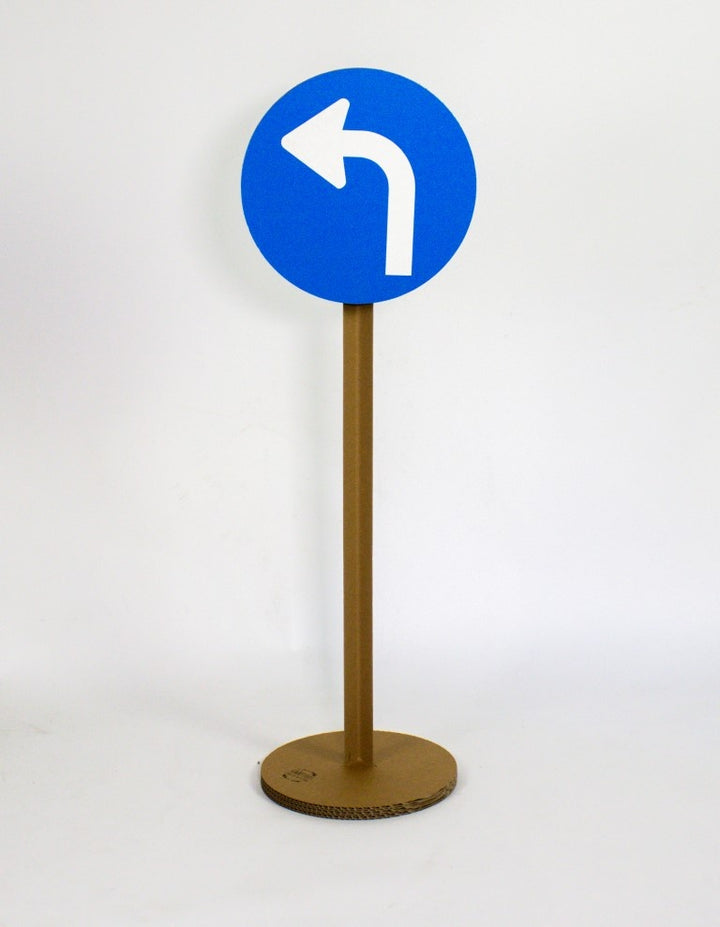 Cardboard traffic signs set