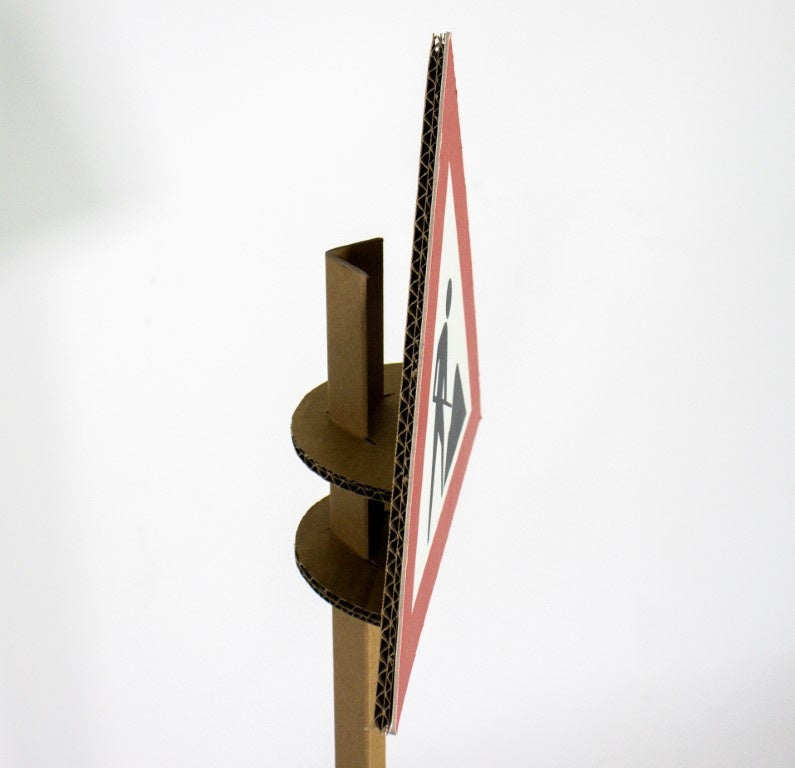 Cardboard traffic signs set
