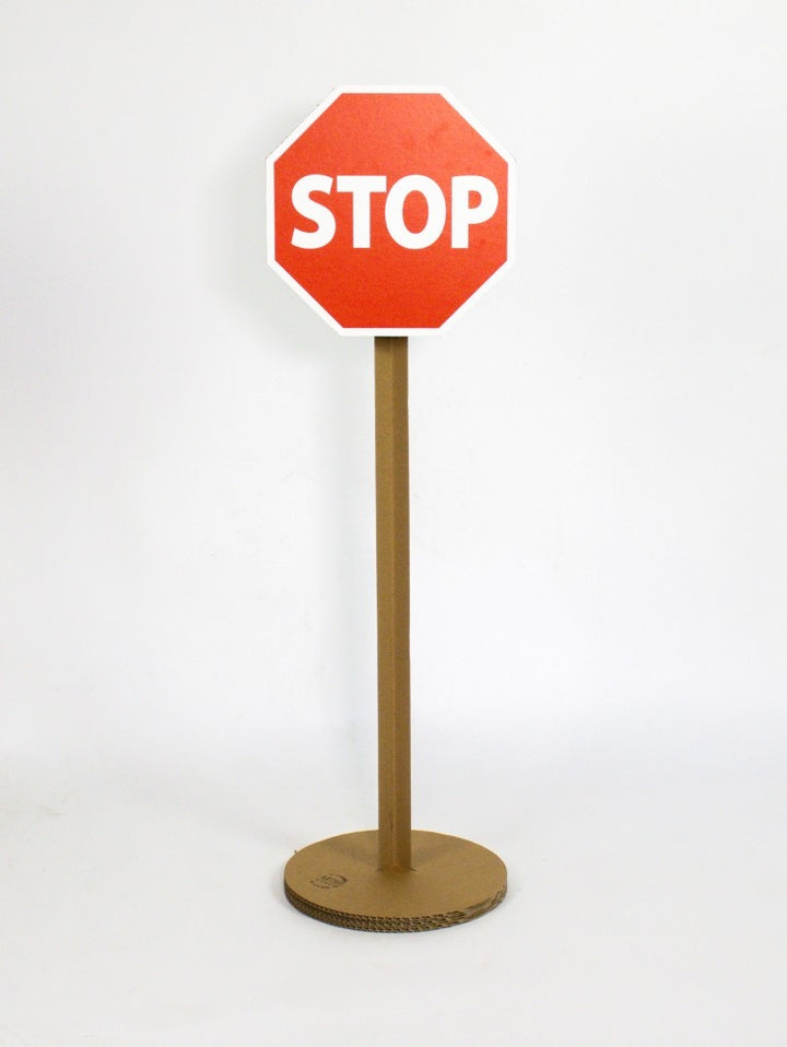 Cardboard traffic signs set