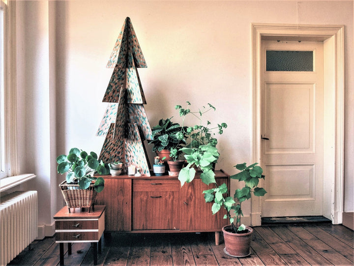 Cardboard wish Christmas tree