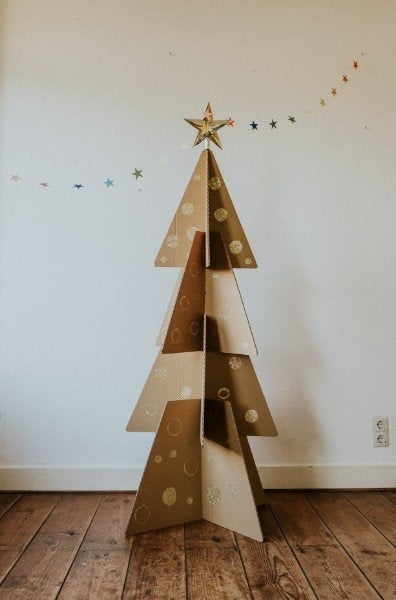 Cardboard wish Christmas tree