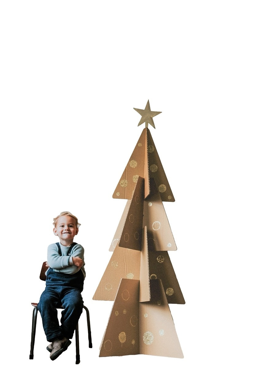 Cardboard wish Christmas tree