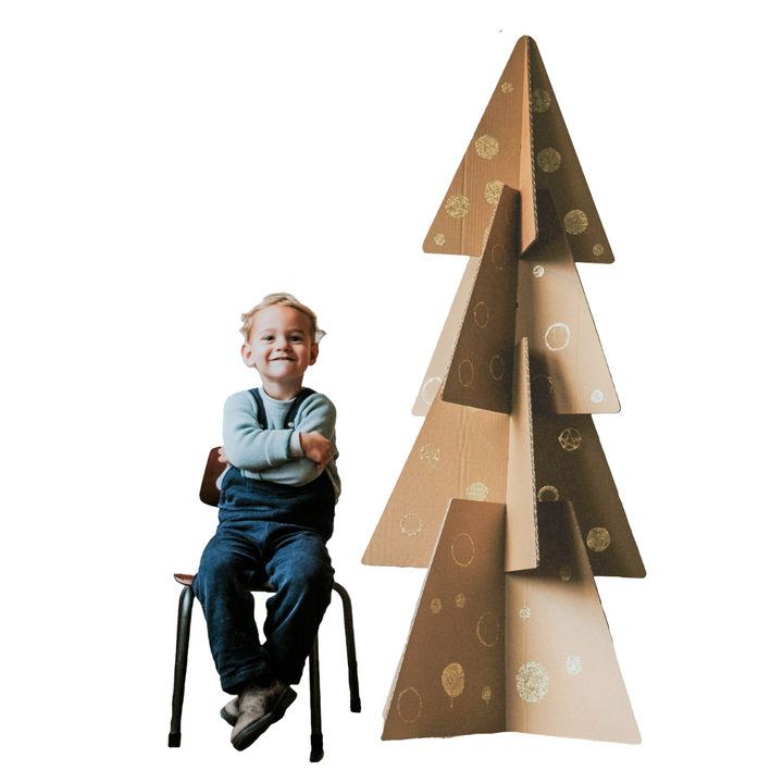 Kartonnen wens kerstboom