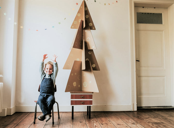 Cardboard wish Christmas tree