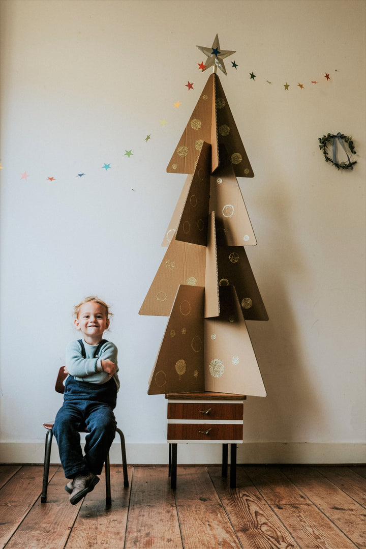 Cardboard wish Christmas tree