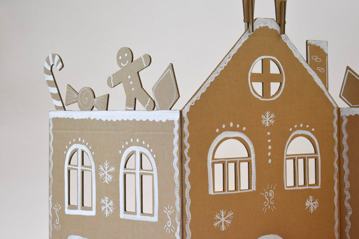 Kartonnen winter speelwand