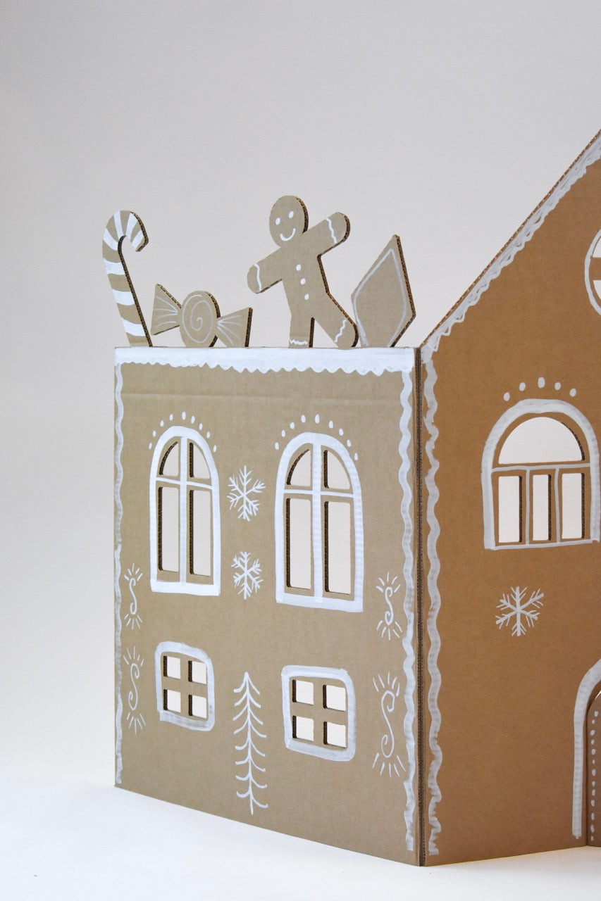 Kartonnen winter speelwand