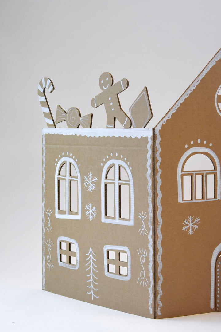 Kartonnen winter speelwand