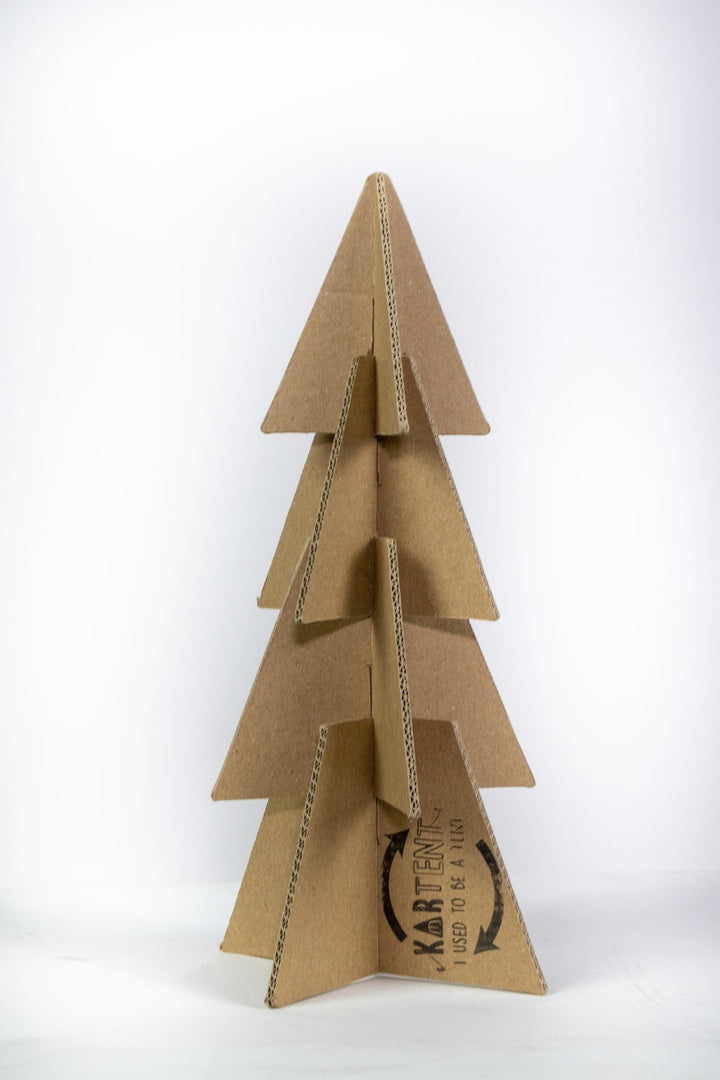 Kartonnen wens kerstboom mini