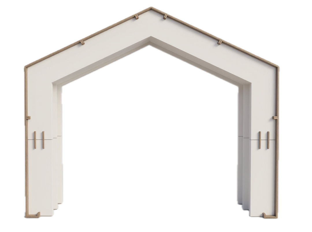 Kartonnen bedrukt XL huis