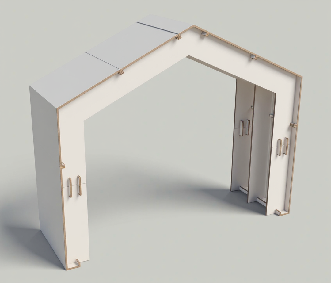 Kartonnen bedrukt XL huis