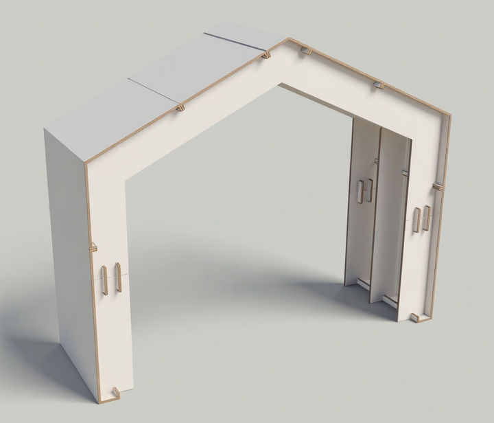 Kartonnen bedrukt XL huis